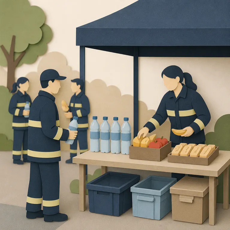 Getränke und Snacks für kurze Pausen übersichtlich auswählen – Illustration
